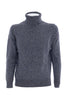 Maglia dolcevita tortora a collo alto in misto cashmere