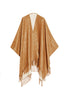 Poncho camel avec logo all over en relief