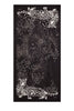 Black animalier stole with leopard