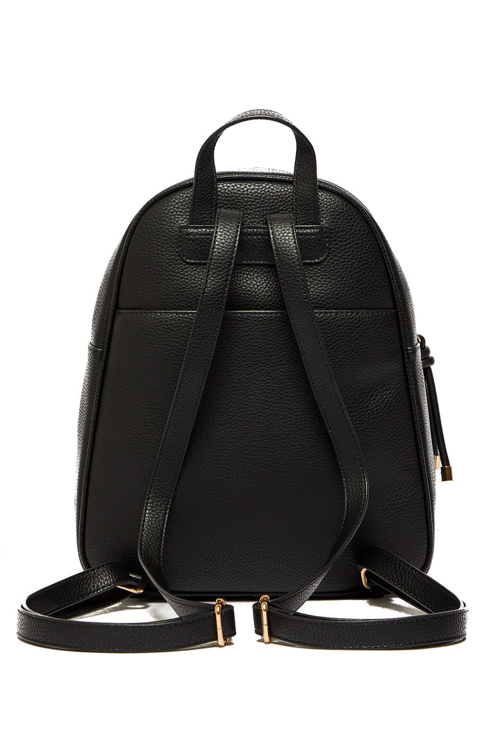 Eco-friendly black backpack with front pocket