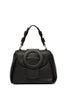 Sac à main S noir éco-durable avec anneau à logo