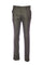 Pantalone pied de poule verde in lana vergine stretch con una pi