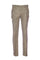 Pantalone pied de poule beige in lana vergine stretch con una pince