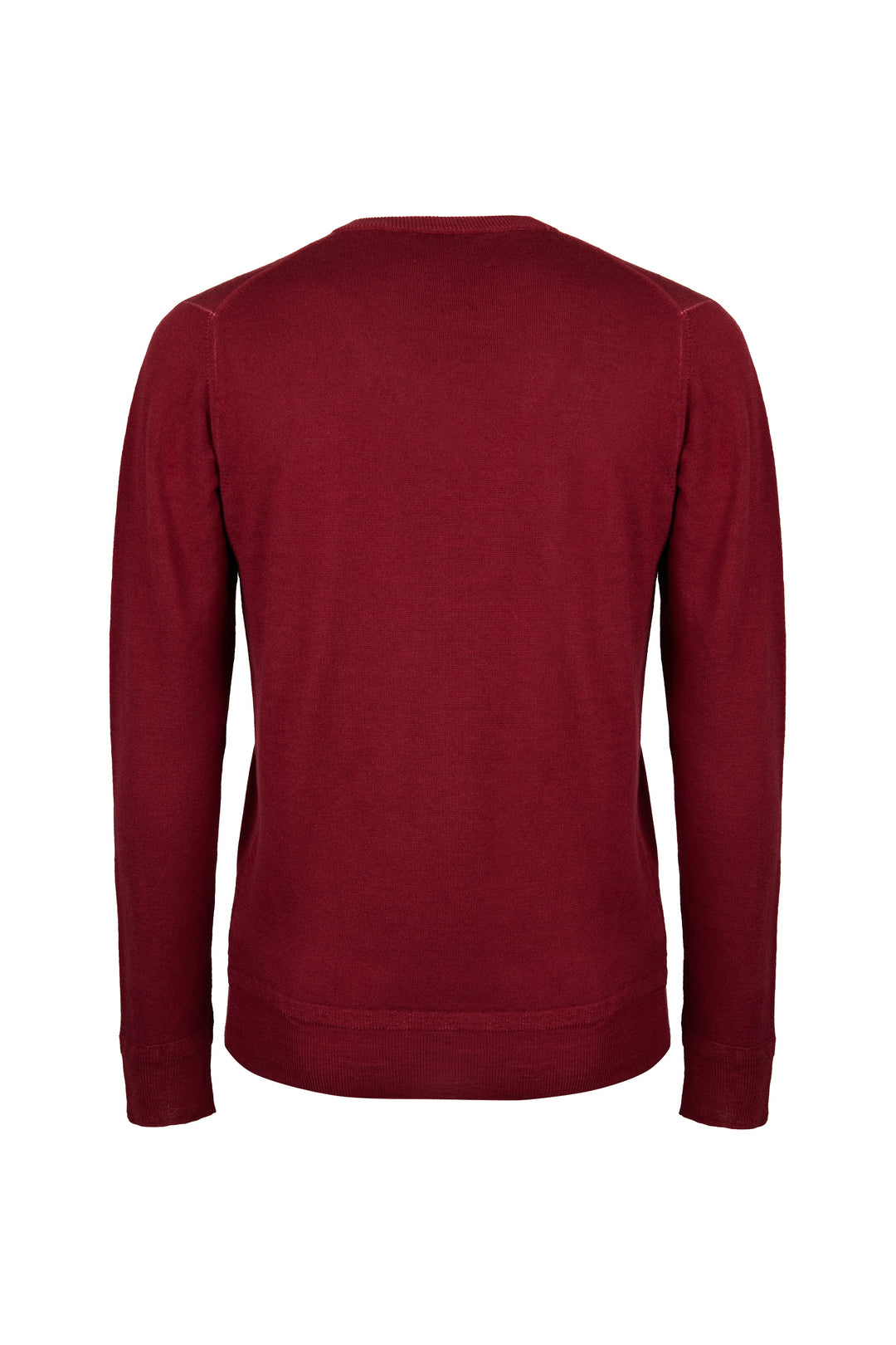 Pull girocollo bordeaux blu tinta unita