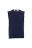 Gilet blu navy in lana merino e cashmere