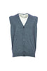 Gilet avio in lana merino con bottoni