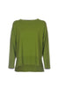 Green sweater with crew neck