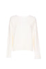 Maglia panna in misto lana e mohair