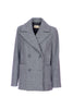 Gray double-breasted jacket in diagonal cloth