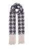 Houndstooth stole in brushed fabric