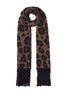 Animal print stole in brushed fabric