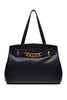 Sac cabas noir avec chaîne sur le devant