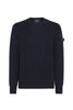 Maglia blu grafite con collo a giro minimale