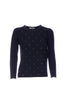 Maglia regular nera con borchie