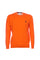 Pull col rond orange en coton et cachemire avec logo US Polo Assn.