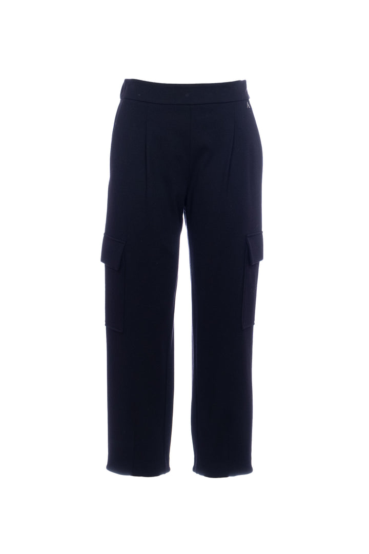 ACTITUDE TWINSET Pantalone cargo nero con pinces - Mancinelli 1954