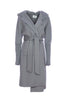 Cappotto regular lungo grigio con retro in lana