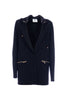 Blazer regular lungo monopetto nero con cappuccio