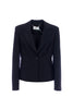 Blazer slim monopetto nero in tessuto stretch