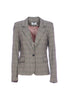 Blazer regular monopetto in tessuto Principe di Galles