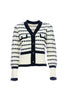 Cardigan regular bicolore con scollo a V