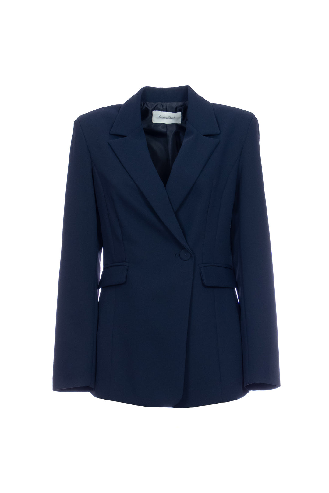 KAOS Giacca blazer doppiopetto blu notte in crêpe - Mancinelli 1954