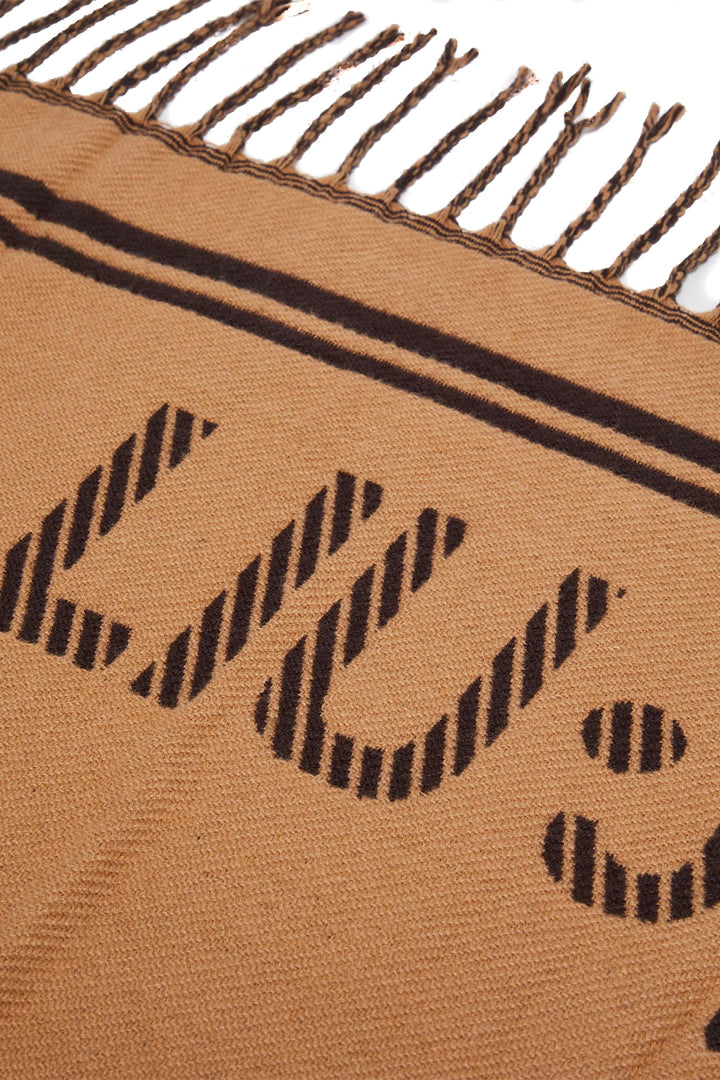 LIU JO Stola cammello monogram jacquard in tessuto garzato - Mancinelli 1954