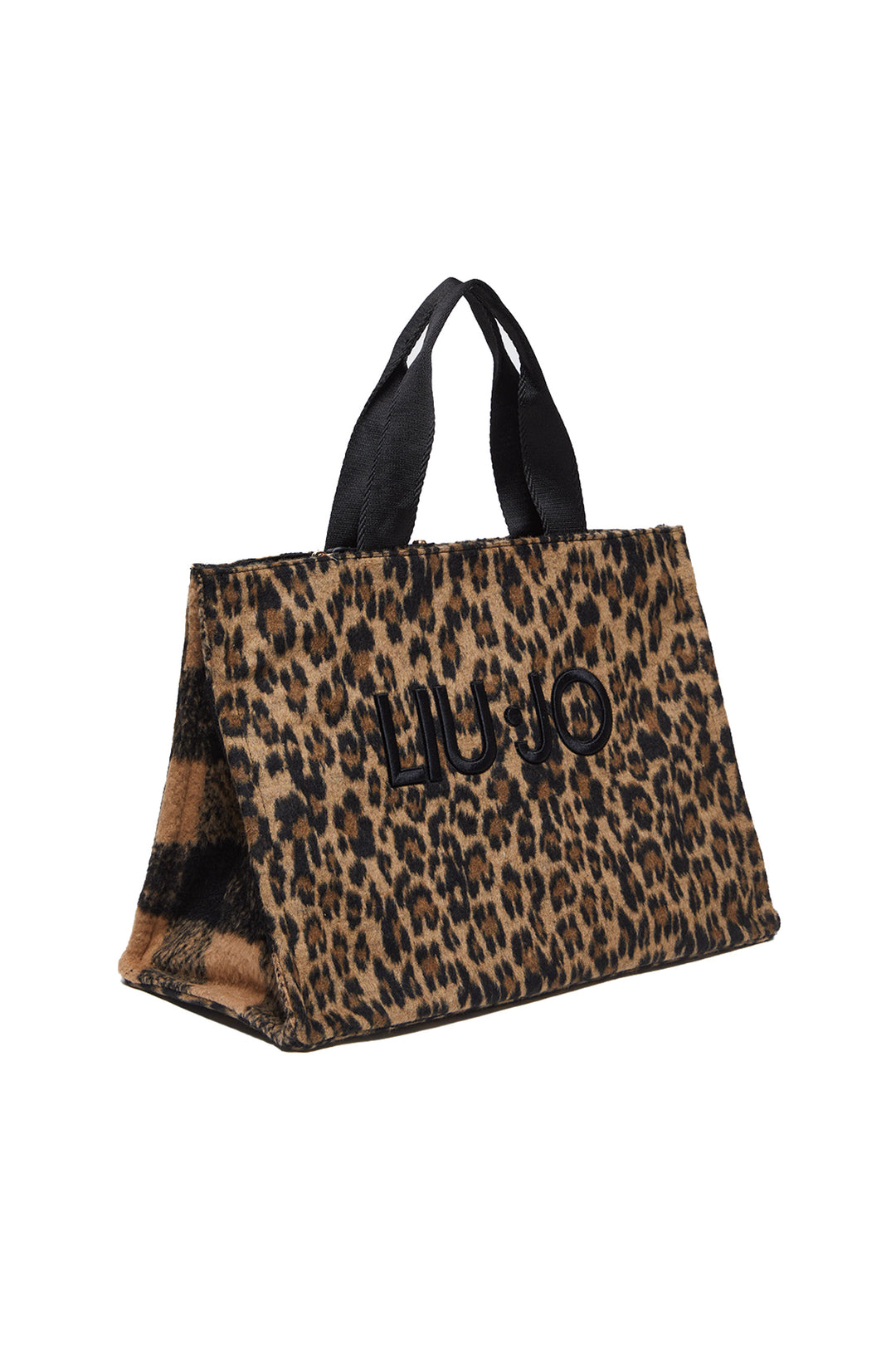 LIU JO Shopping bag animalier marrone in panno - Mancinelli 1954