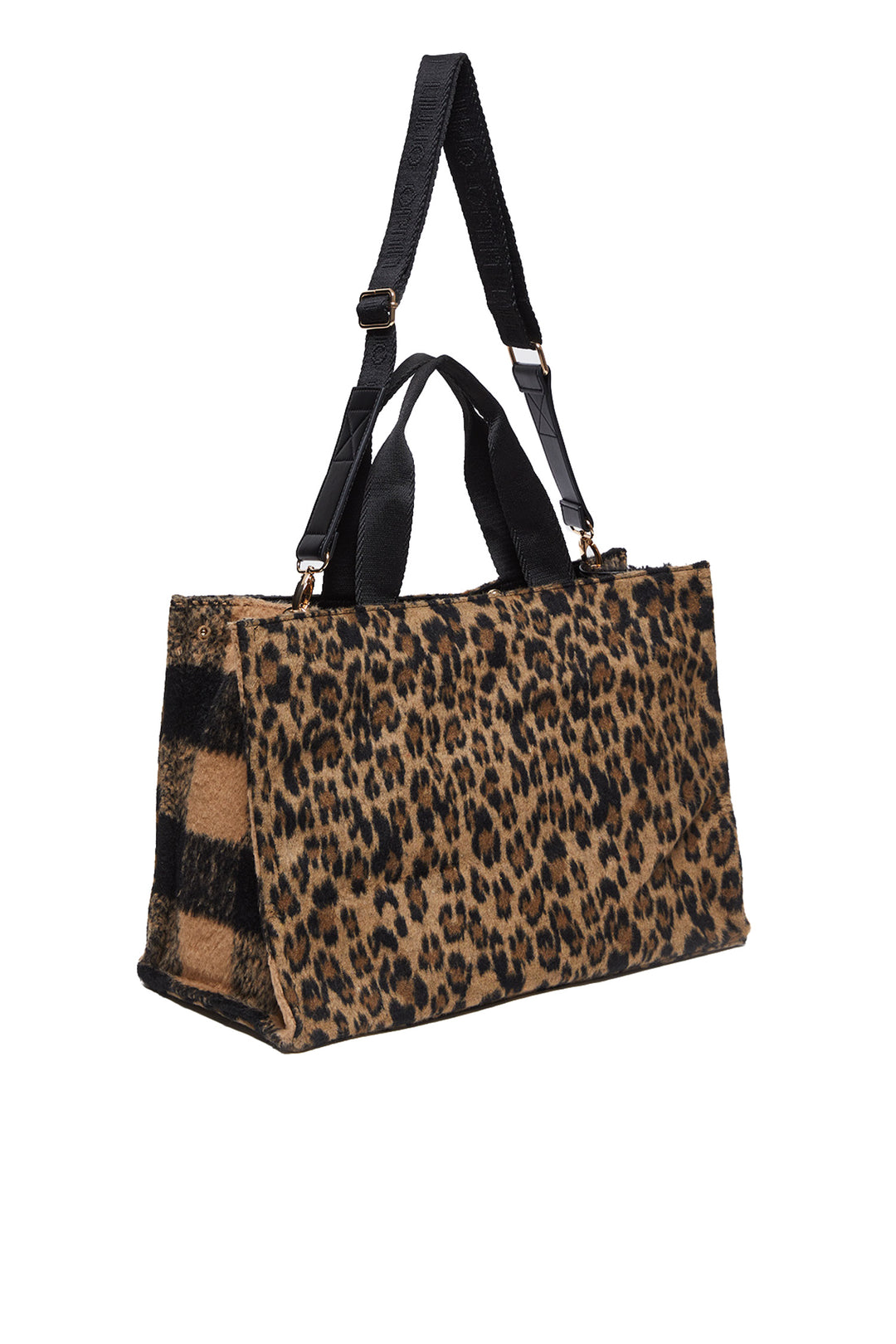 LIU JO Shopping bag animalier marrone in panno - Mancinelli 1954