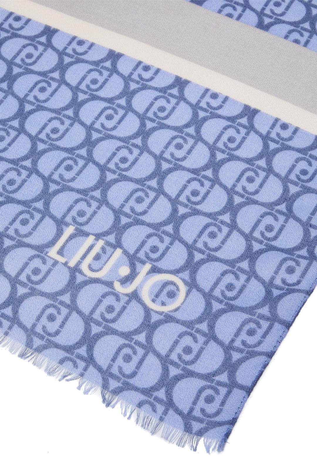 LIU JO Stola blu con logo stampato - Mancinelli 1954