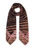 Foulard cammello con stampa pitonata