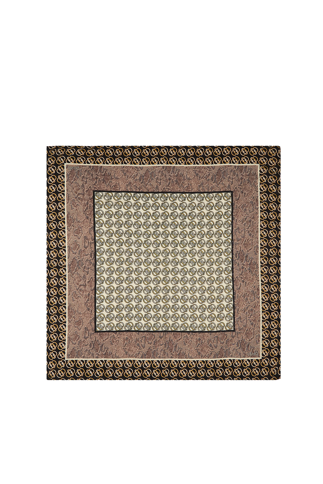 LIU JO Foulard beige in tessuto garzato con stampa - Mancinelli 1954