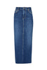 Gonna in denim di misto cotone stretch