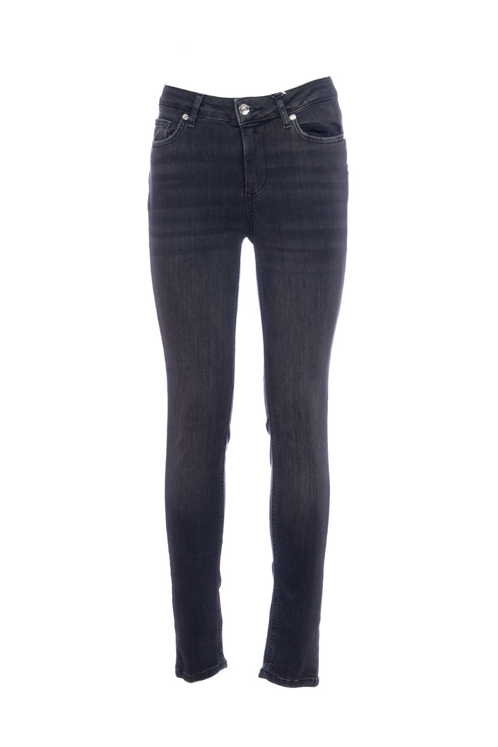 LIU JO Jeans skinny bottom up in denim nero di misto cotone stretch - Mancinelli 1954