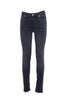 Jeans skinny bottom up in denim nero di misto cotone stretch