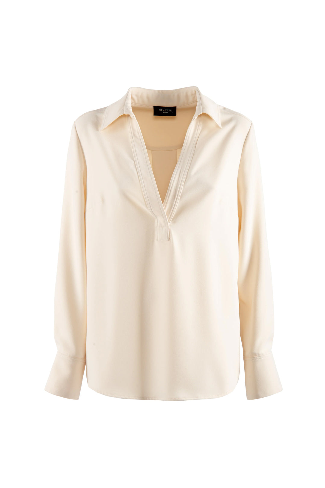 NENETTE Blusa “Fancy” crema con scollo a V - Mancinelli 1954