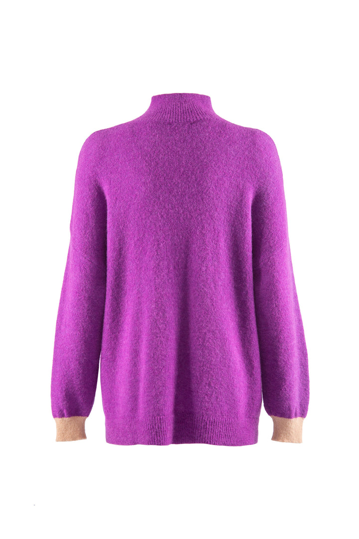 NENETTE Maglia a collo alto “Miby” lavanda in mohair - Mancinelli 1954