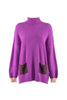 Maglia a collo alto “Miby” lavanda in mohair