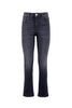 Jeans “Shinebr” neri in denim superstretch con strass