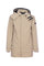 Trench liscio beige impermeabile con cappuccio staccabile