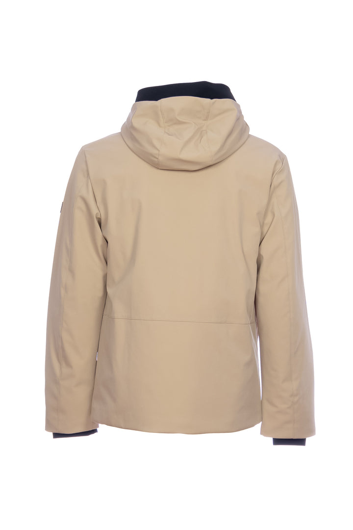 PEUTEREY Bomber liscio beige in primaloft con dettagli neri - Mancinelli 1954