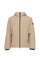 Bomber liscio beige in primaloft con dettagli neri