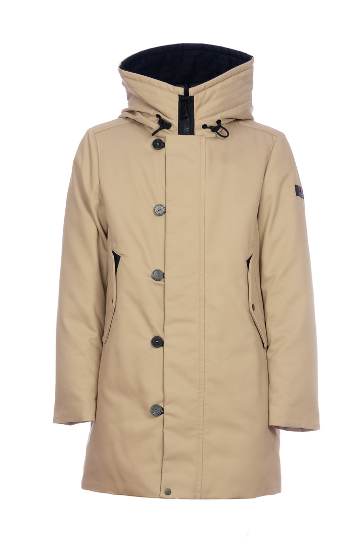 PEUTEREY Parka resistente beige in tessuto a tre starti - Mancinelli 1954