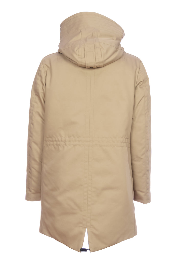 PEUTEREY Parka resistente beige in tessuto a tre starti - Mancinelli 1954