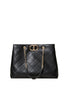 Borsa shopper nera con chiusura Oval T