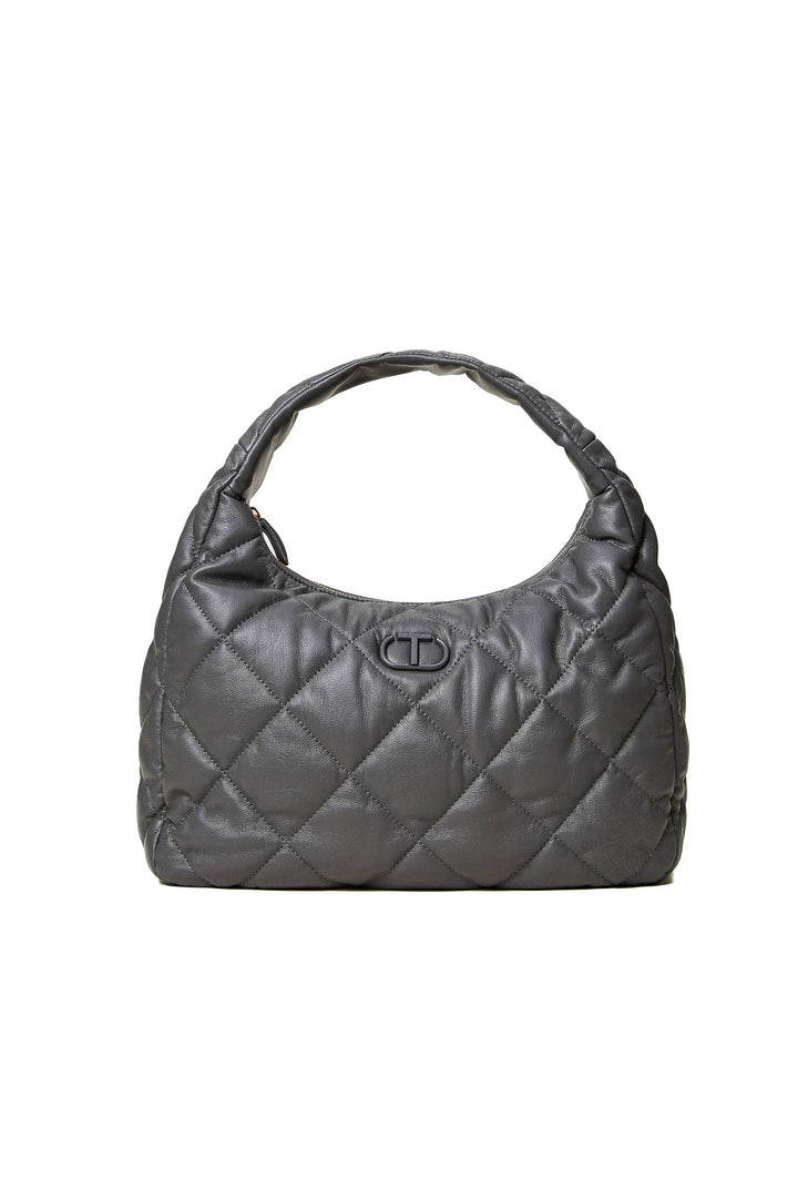 TWINSET Borsa hobo grande grigia quilted imbottita - Mancinelli 1954