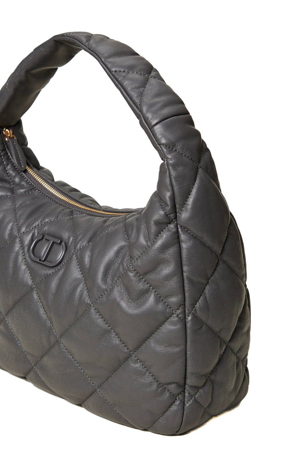 TWINSET Borsa hobo grande grigia quilted imbottita - Mancinelli 1954