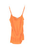 Orange jersey top with ruffles