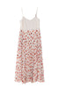 White slip dress with flower and ladybug print