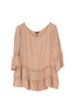 Blusa sabbia con volant